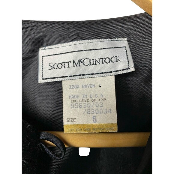 Vintage Scott McClintock Velvet Jacket 6 Strong Shoulder Peplum Goth Steampunk - Picture 5 of 8